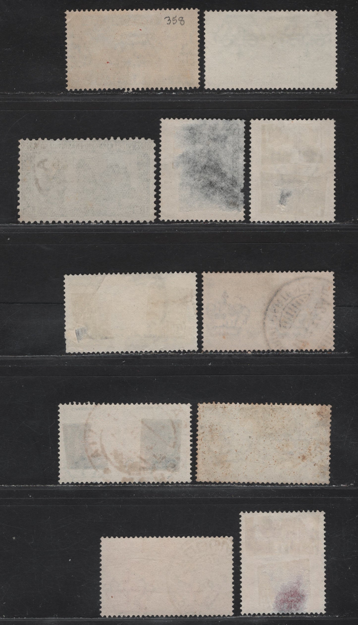 Lot 279 (C) Italy SC#182, 260, 267, 358, 359, 413-415, 400-401, 403 1.25L - 25c Dark Blue - Green, 1926-1941 St. Francis Of Assisi Issue - Rome-Berlin Axis Issue, 11 Fine & VF Used Singles #260, 401, 403 Are Faulty & Not Counted