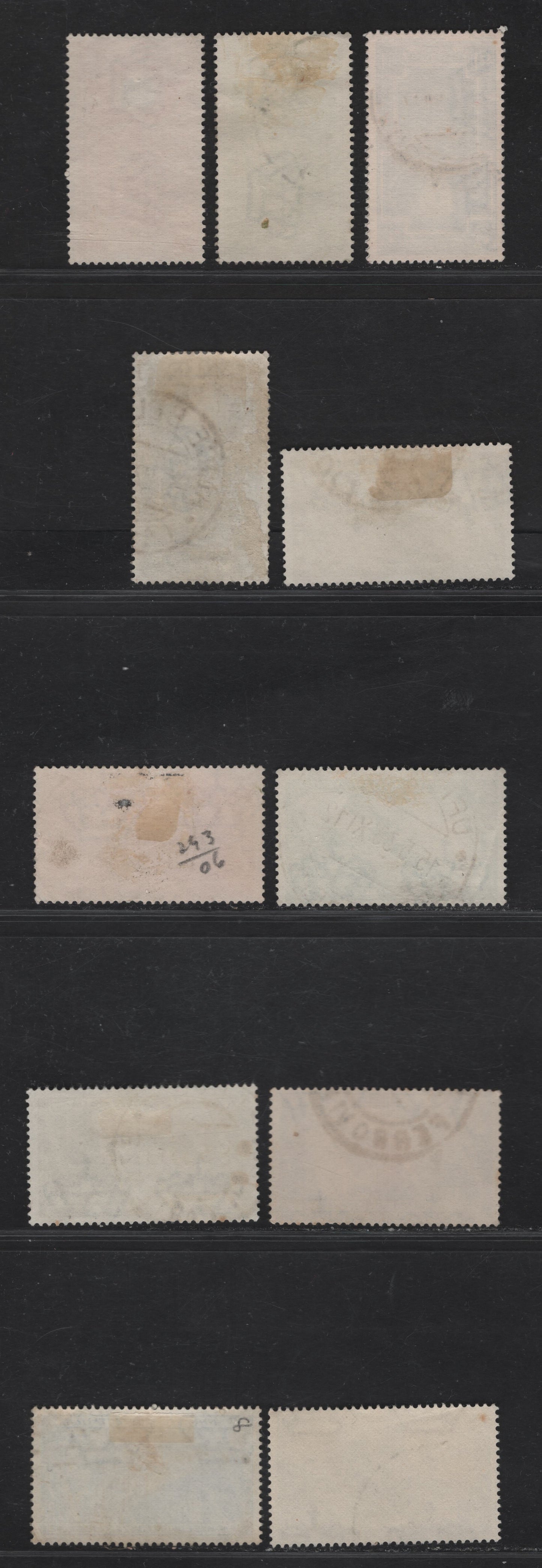 Lot 286 Italy SC#265, 290, 293-295, 297, 301, 310-313 50c-1.25L Purple-Deep Blue Amerigo Vespucci - Cross With Doves, 1931-1933 Royal Naval Academy - Holy Year Issues, 12 VF Used Singles All With Dated, Contemporary Postal Cancels
