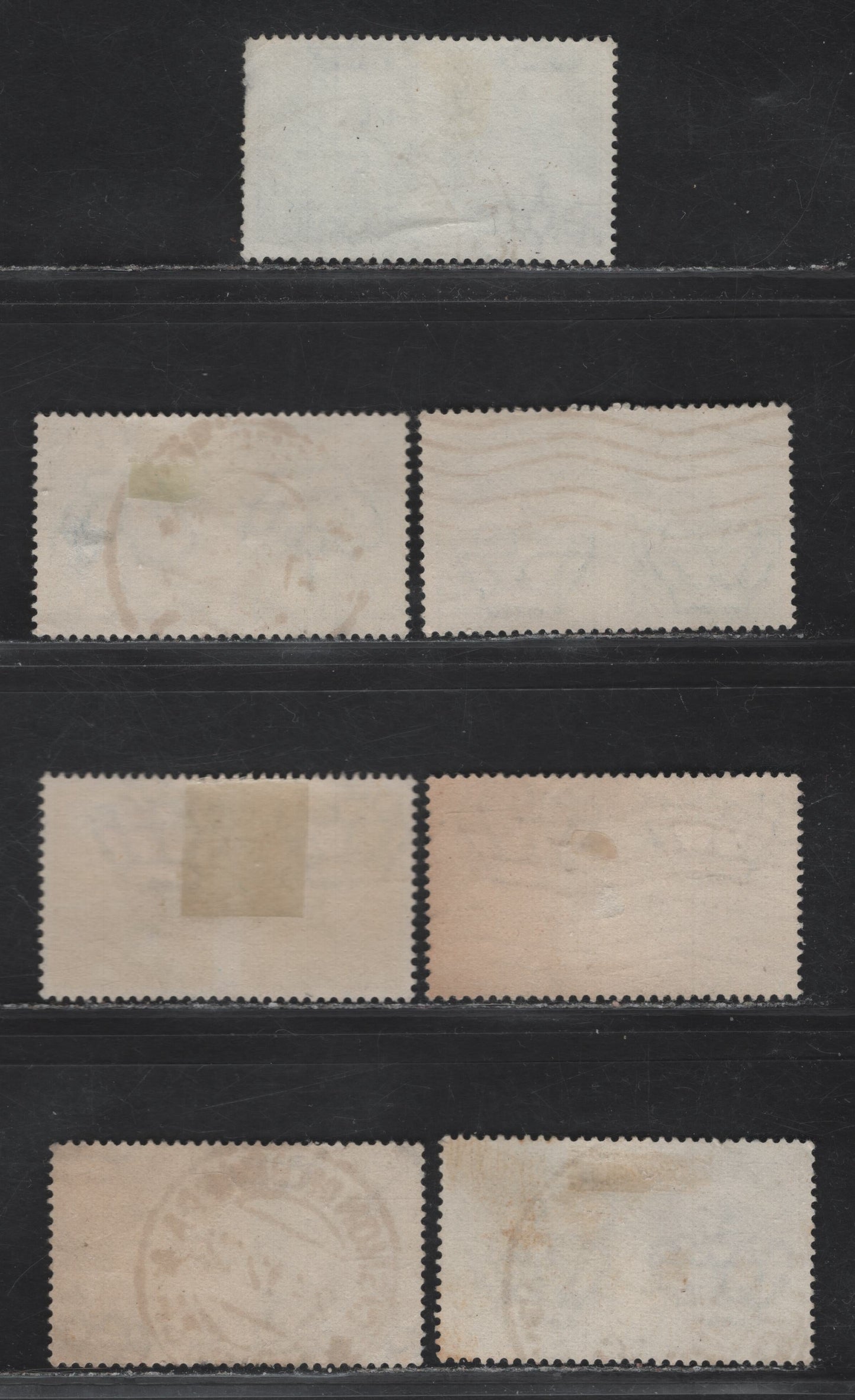 Lot 294 Italy SC#427-429, 434, 435-437 25c-50c Deep Green-Purple Victor Emmanuel III & Scenes, 1942 Italian Army Issue, 7 Fine & VF Used Singles