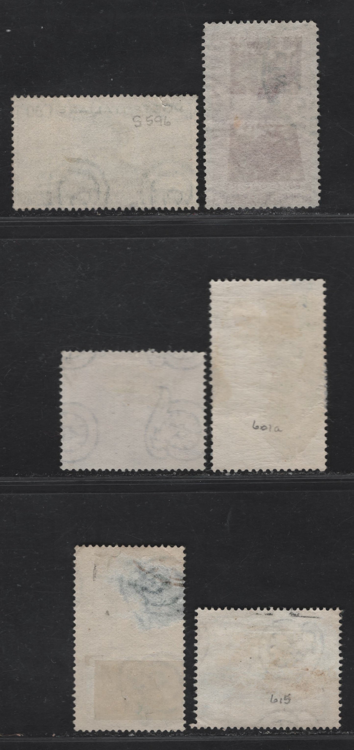Lot 304 (C)Italy SC#489, 596, 601A-B, 614-615 3l - 60l Yellow Green & Gray Green - Black & Blue St Catherine - Sailor, Soldier & Aviator, 1948-1953 St Catherine of Siena - Armed Forces Day Issues, 6 Fine/Very Fine Used Singles