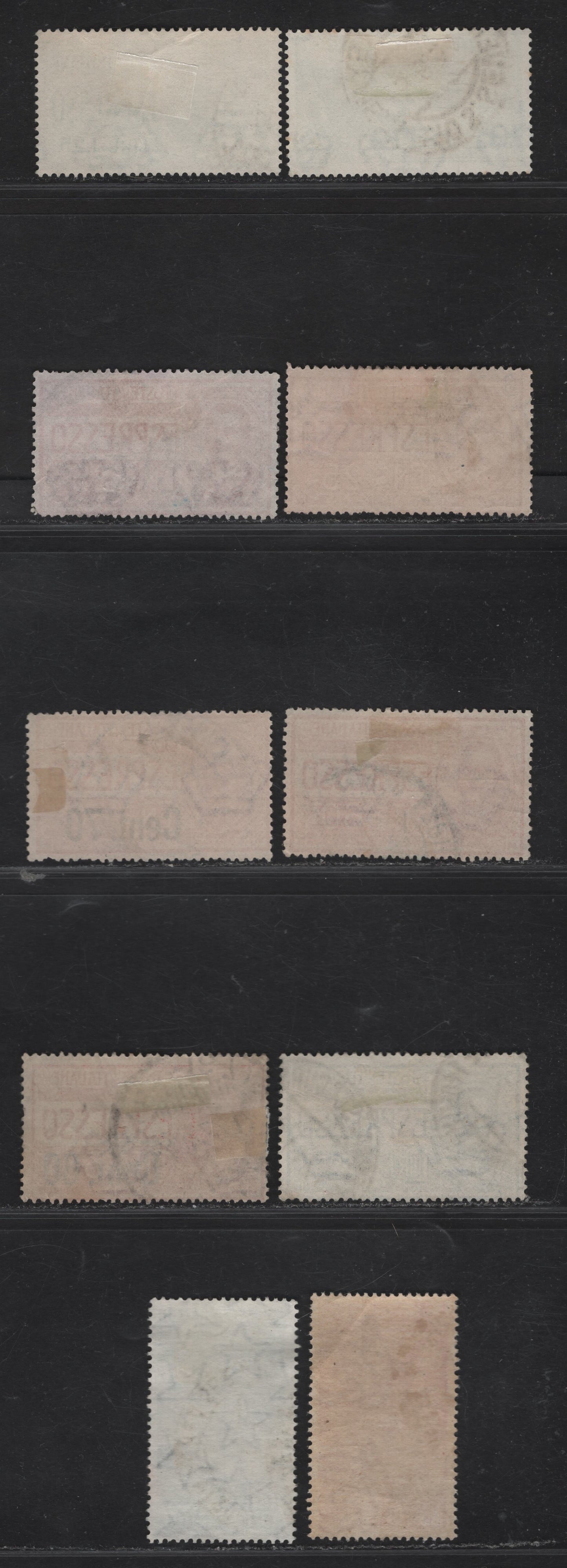 Lot 315 Italy SC#C121, C129, E1, E3, E11, E13-E14, E16, E5 1.25l - 50l Green - Lilac Rose Radio on Land - March on Rome, 1932-1947 Special Delivery - Airmail Issues, 10 Very Good/Fine/Very Fine Used Singles