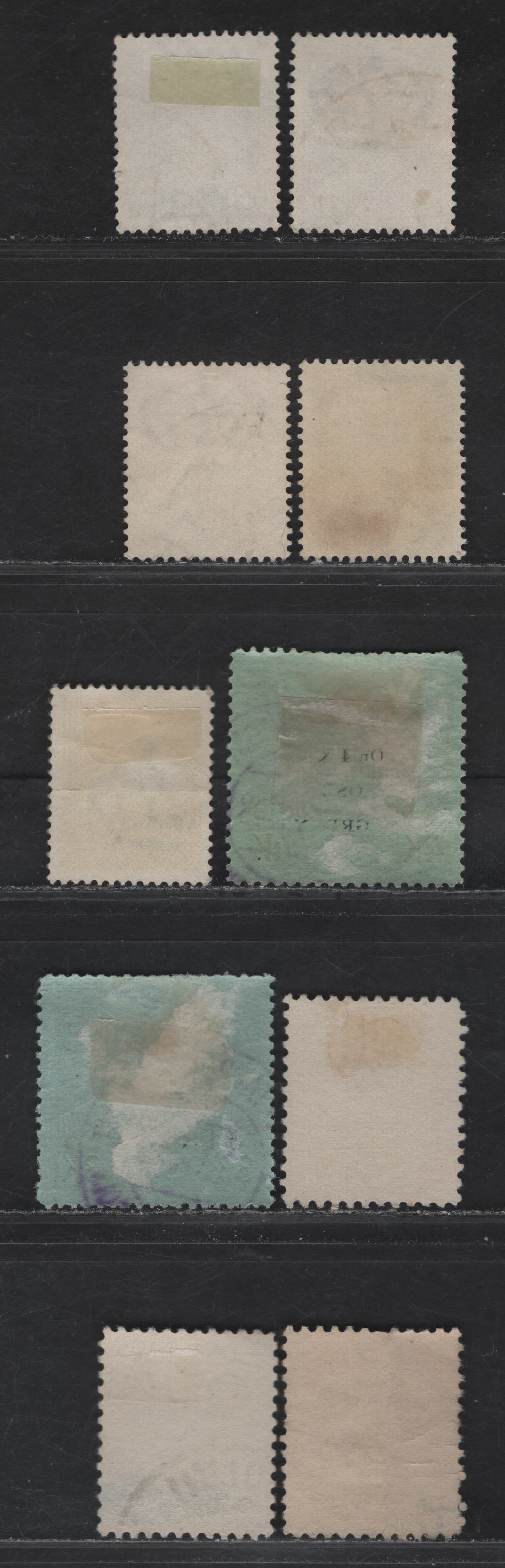 Lot 330 Italy SC#N18-N19, 1N4, 1N6-1N7, M2, M4-M5, M7, MC1 10c - 2l Dark Brown - Deep Rose Pm Overprinted Figures, 1943 Allied Military Govt Overprinted Issue, 10 Fine/Very Fine Used Singles