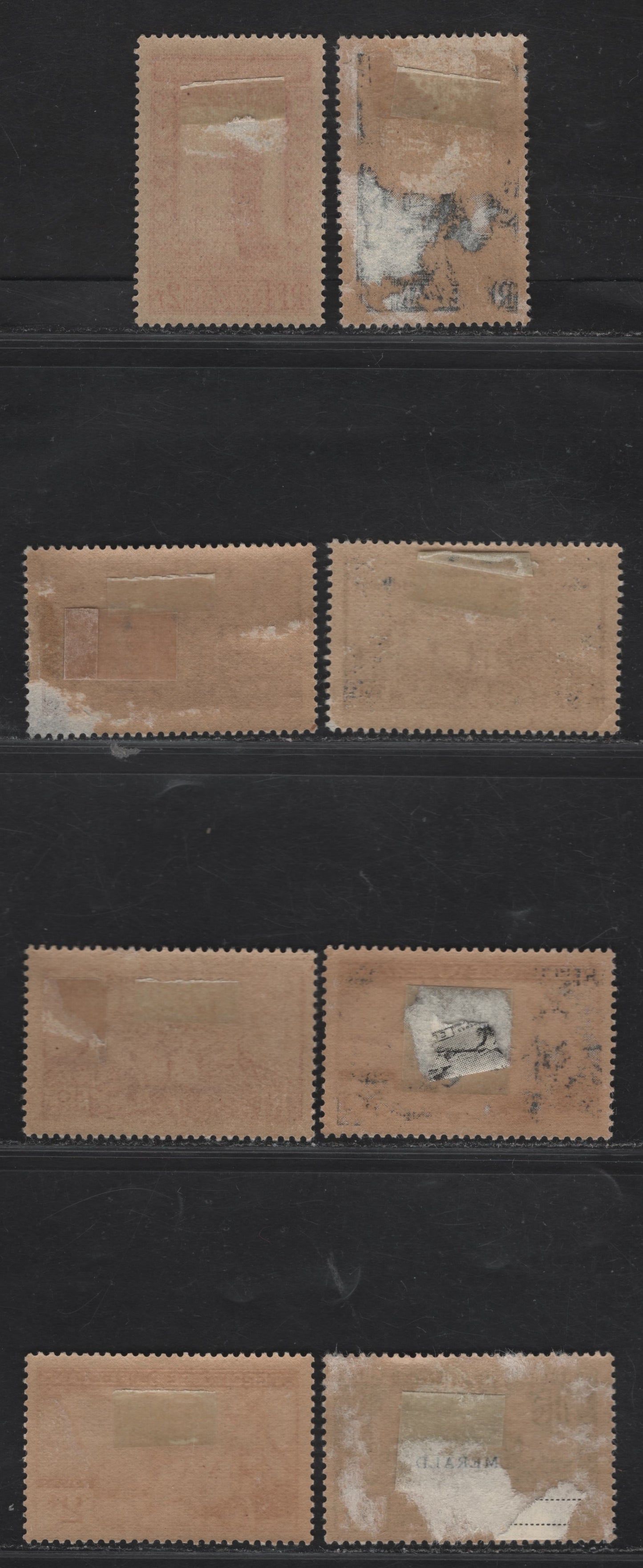 Lot 346 Libya-Fezzan SC#1N1-1N3, 2N1-2N2, 2N12, 2N16 10c-5fr Black-Emerald Sebha Fort-Agriculture, 1946-1951 Pictorial Issues, 8 VFOG Singles