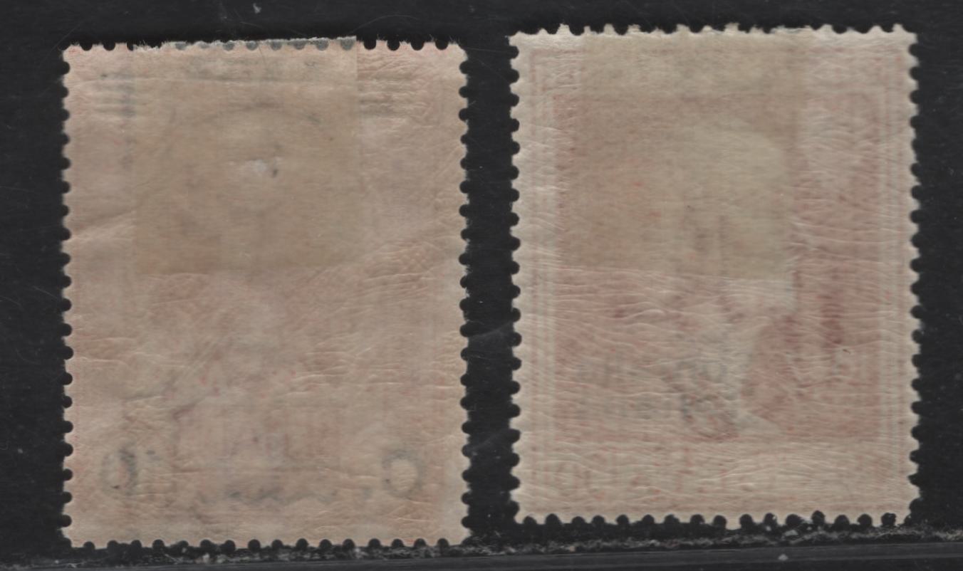 Lot 354 Somalia SC#72, 98 10c & 50c Rose Red & Deep Orange Lion & Volta, 1926-1927 Surcharged Lion Definitive Issue & Overprinted Volta Issue, 2 Fine & VFOG Singles