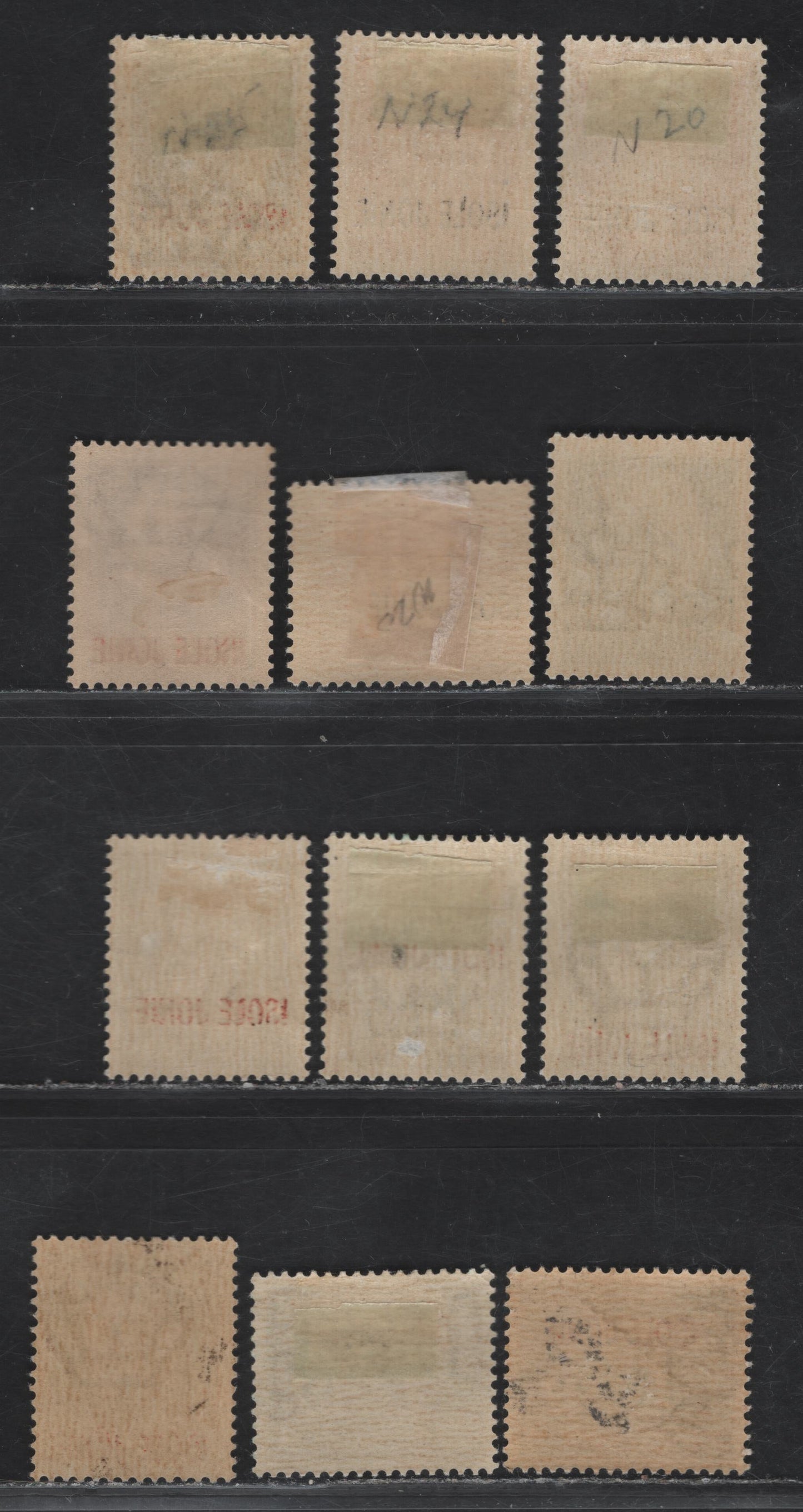 Lot 358 Ionian Islands SC#N18-N25, NC12, NJ2 5c-1.25L Olive Brown-Deep Blue Romulus & Remus-Arms, 1941 Overprinted Photogravure Definitives, 11 Fine & VFOG Singles
