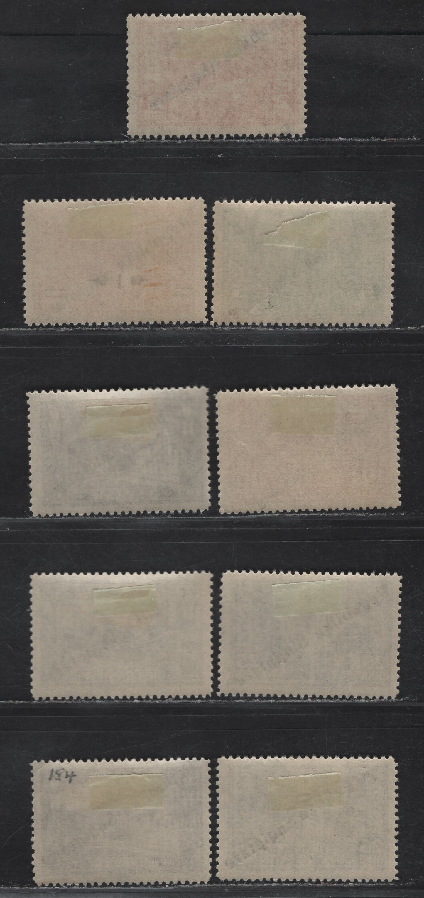 Lot 369 Albania SC#178-185 1q on 2q - 2fr Orange-Olive Green Various Scenes, 1925 Republic Overprinted Pictorial Issue, 9 Fine & VFOG Singles With Two Shades Of 25q Dark Blue