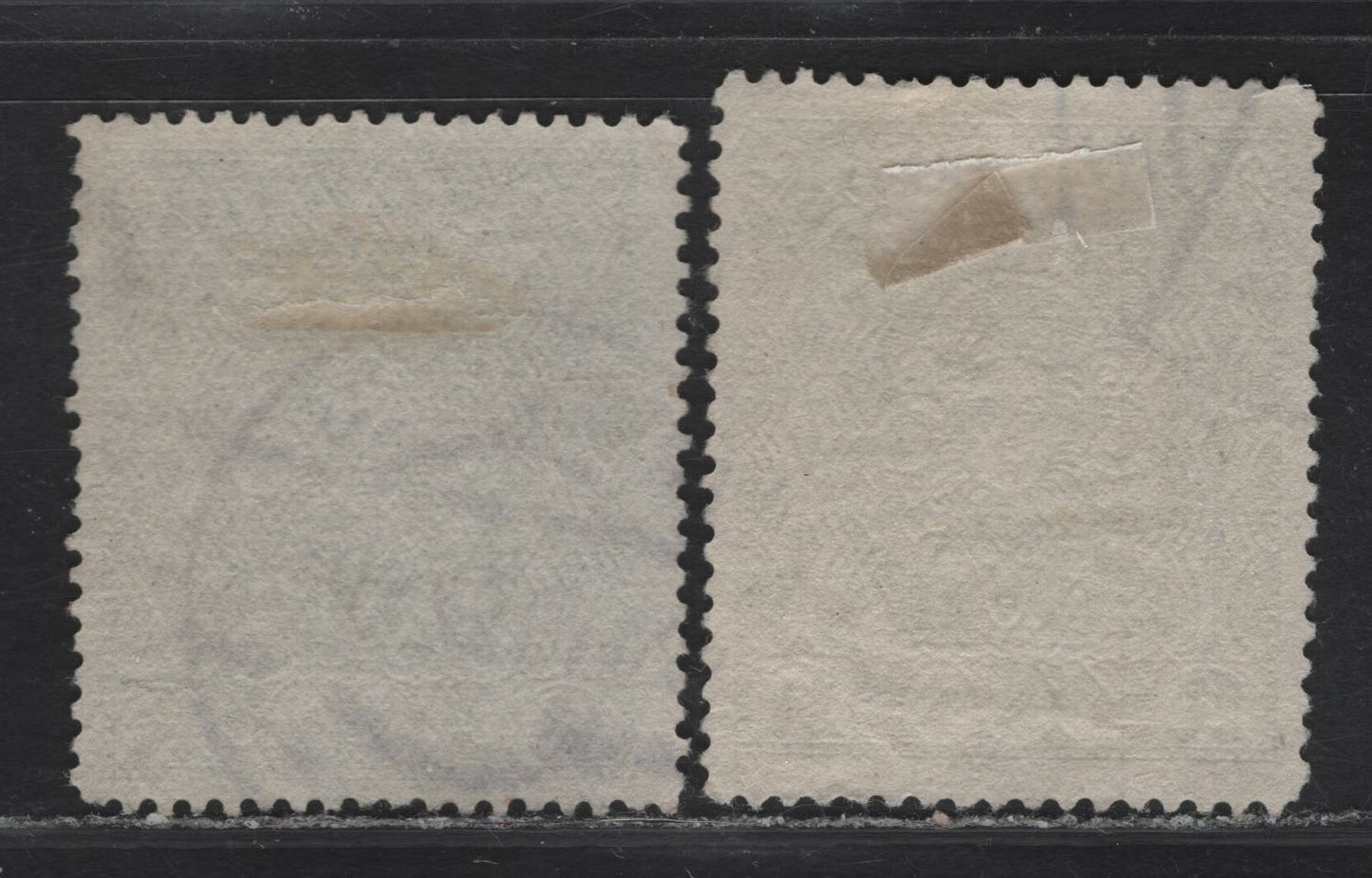 Lot 66 Austria SC#291d-e 100k Green & Deep Green Symbol of Art & Science, 1922-1924 Symbol of Art & Science Issue, 2 Very Fine Used Singles, 25x29.5mm Design