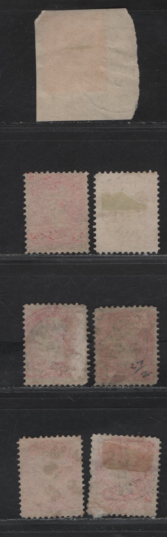 Lot 114 (C) Canada #41 3c Vermillion & Orange Vermillion Queen Victoria, 1888-1897 Small Queen Issue, 7 Very Good/Fine Used Singles, All Different Cancels, Different Papers, Perfs & Shades