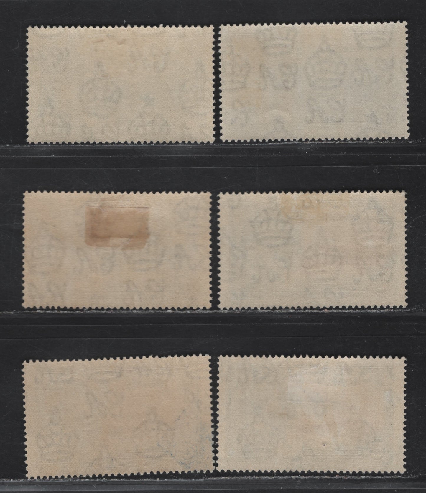 Lot 172 Antigua SG#92-93 1.5d - 2.5d Ultramarine & Gray - Brown & Deep Blue Windsor Castle, 1935 Silver Jubilee Issue, 5 F/VFOG Singles, Showing Different Frame/Vignette Shades