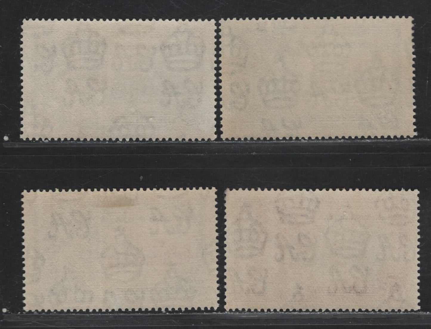Lot 252 British Guiana SG#301-304 2c - 24c Ultramarine & Gray - Slate & Bright Purple Windsor Castle, 1935 Silver Jubilee Issue, 4 VFOG Singles