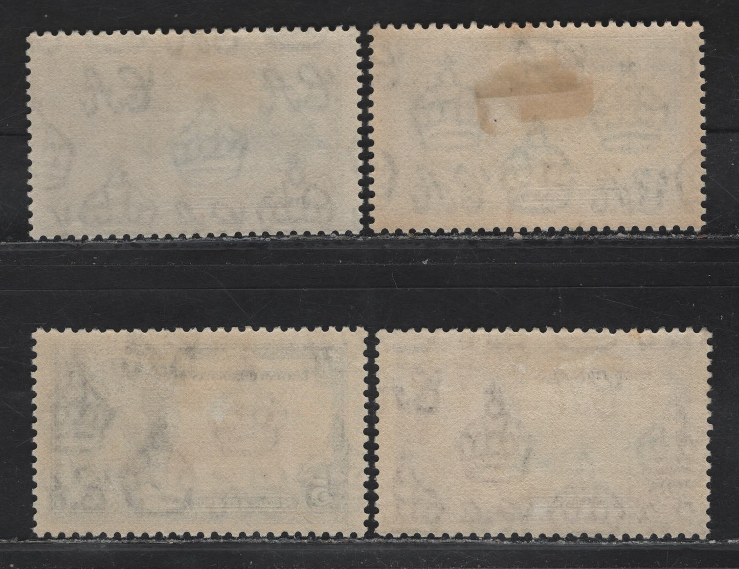 Lot 264 British Honduras SG#143-146 3c - 25c Ultramarine & Gray Black - Slate & Purple Windsor Castle, 1935 Silver Jubilee Issue, 4 VFOG Singles, Hinged Set