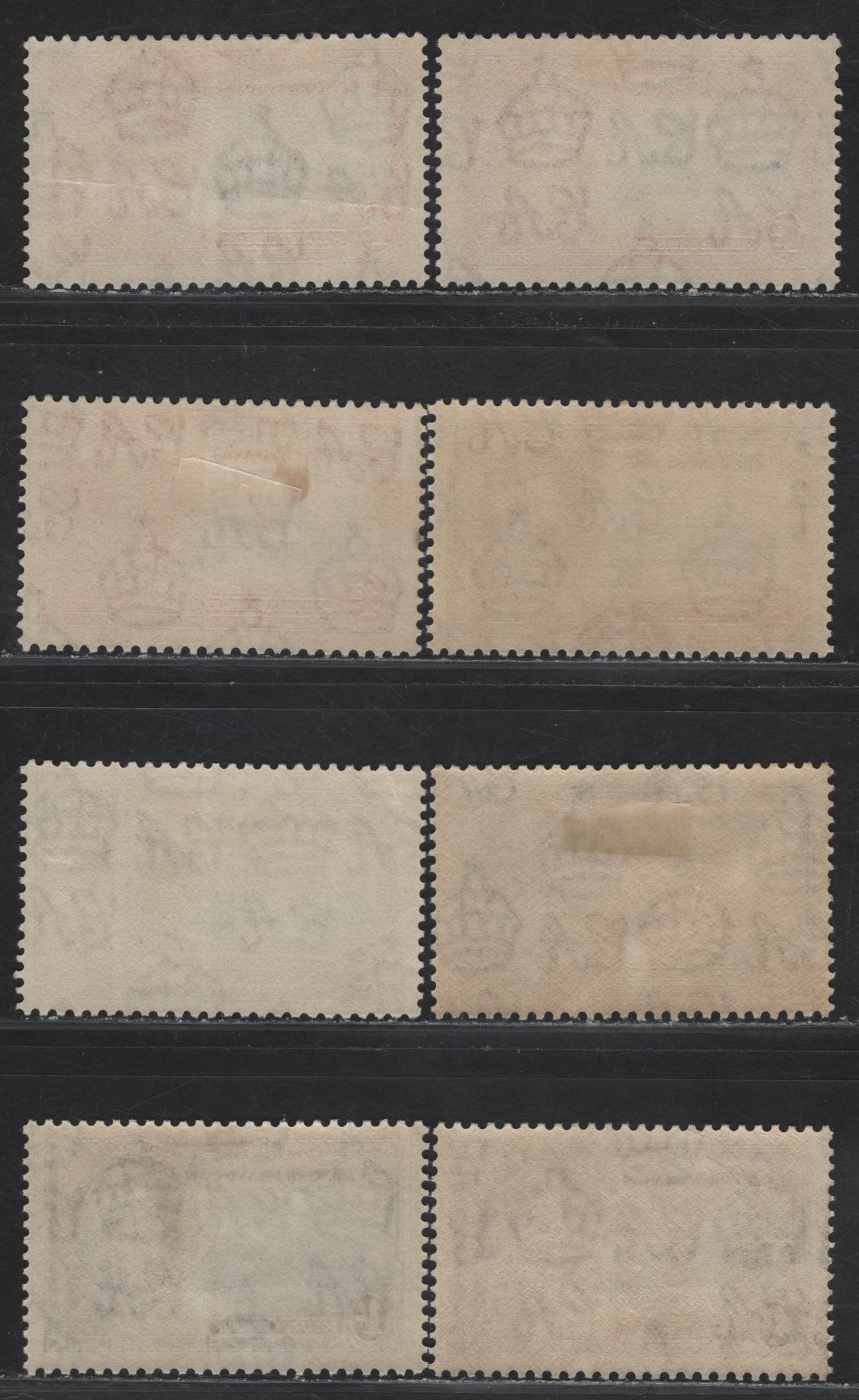 Lot 169 Leeward Islands SG#88-91 1d - 1/- Deep Blue & Scarlet - Slate & Purple KGV & Windsor Castle, 1935 Silver Jubilee Issue, 4 VFOG Singles, Shade Lot Showing The Variations That Can Occue For Both The Frame & Vignette Colors