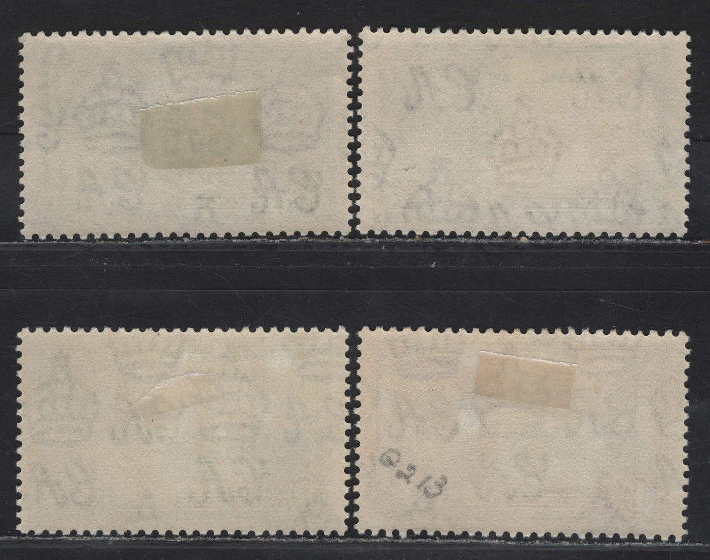 Lot 179 Malta SG#210-213 1/2d - 1/- Black & Blue Green - Slate & Purple KGV & Windsor Castle, 1935 Silver Jubilee Issue, 4 VFOG Singles