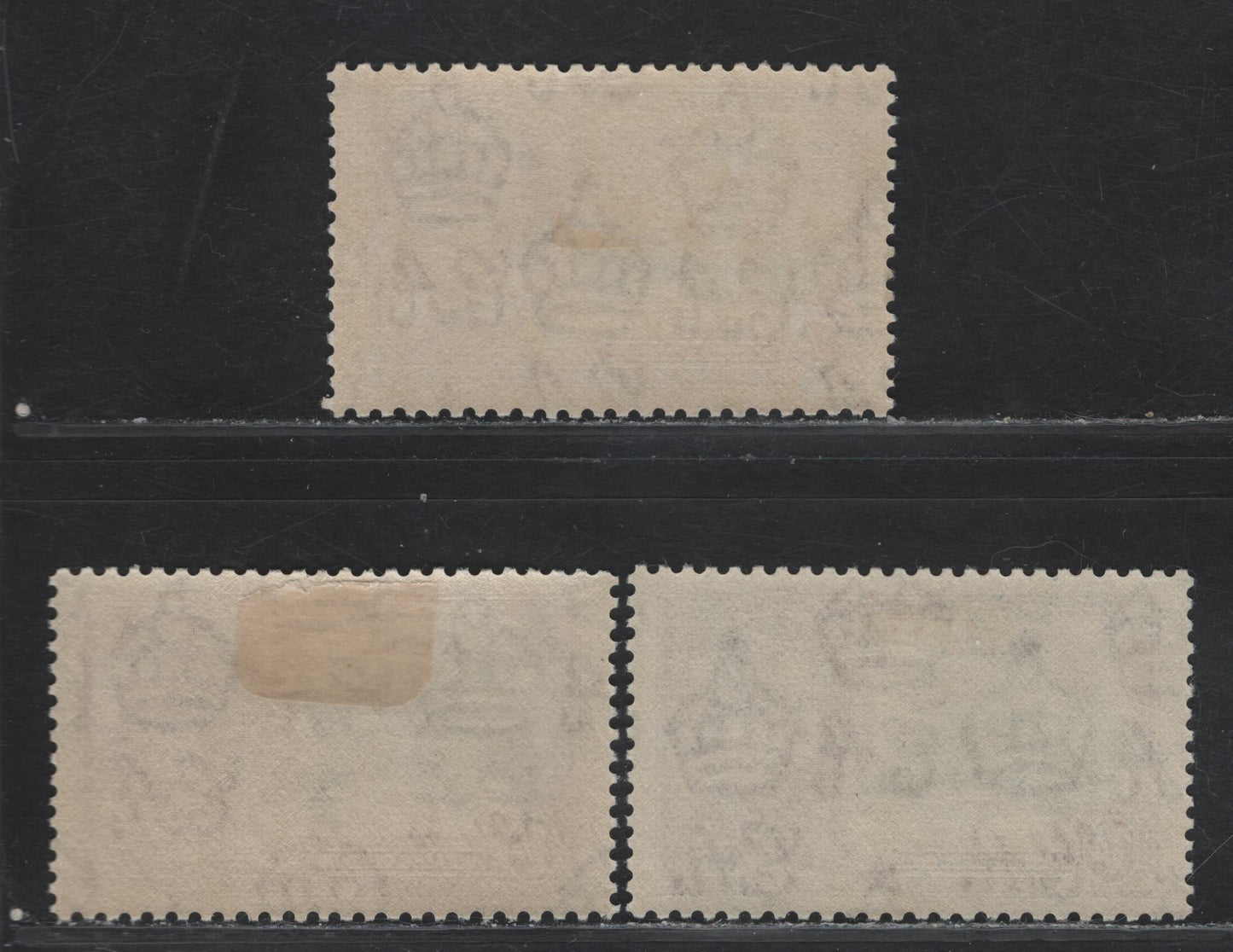 Lot 181 Malta SG#213 1/- Slate & Purple KGV & Windsor Castle, 1935 Silver Jubilee Issue, 2 F/VFOG Singles, Shade Grouping, Showing The Variations In The Indigo & Purple Shades Of Vignette & Frame