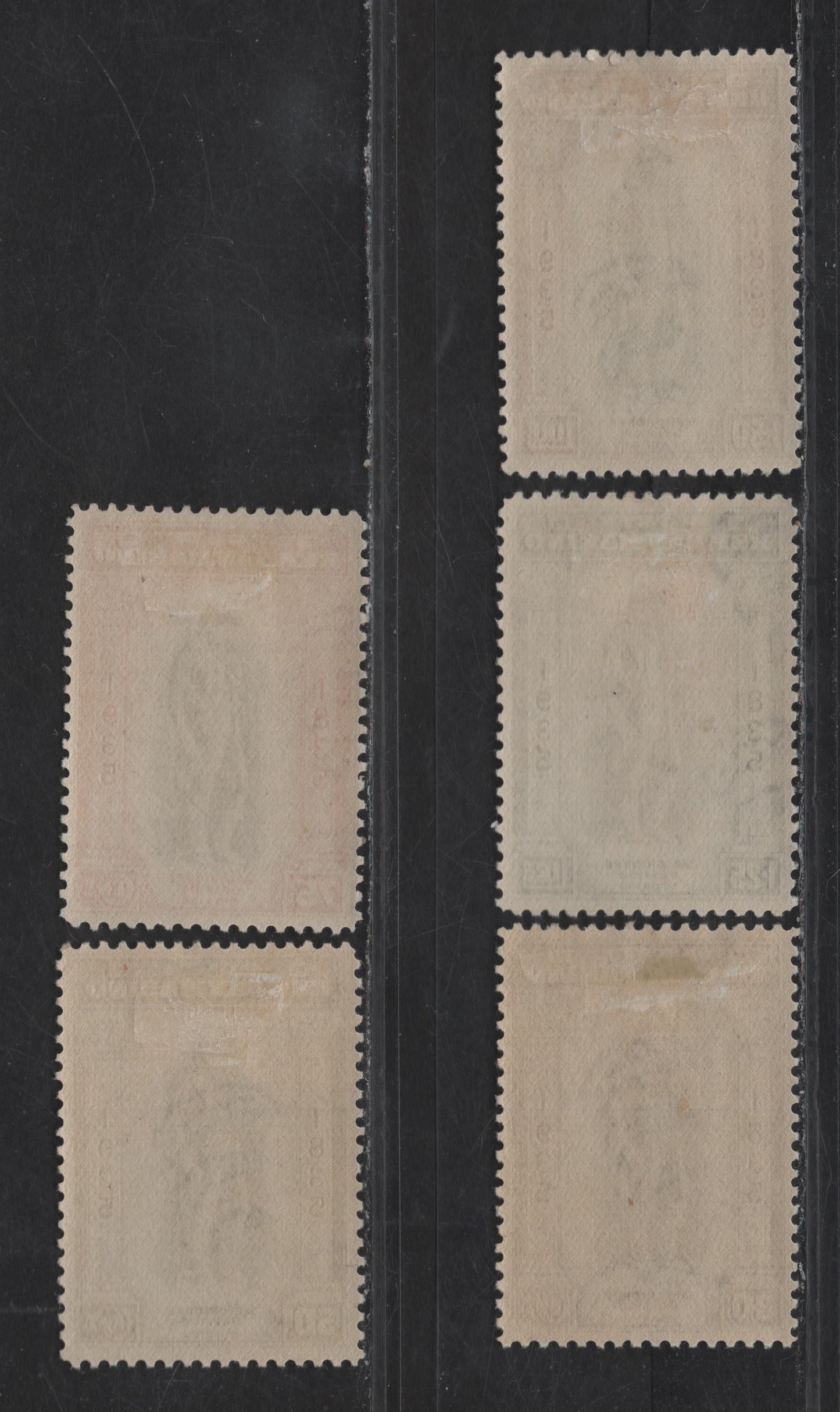 Lot 20 San Marino SC#175-179 30c - 1.5 Dull Violet & Black - Dark Brown & Black Melchiore Delfico, 1935 Melchiore Delfico Issue, 5 VFOG Singles