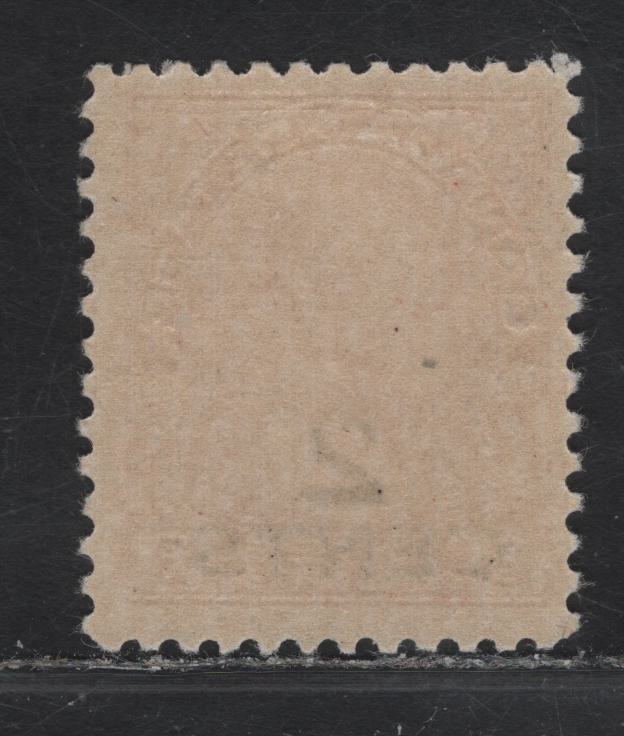 Canada #140 2c on 3c Deep Carmine Red King George V, 1926 Admiral Provisional Issue, A FOG Single, Paper ABN-J, Perf 12x11.9