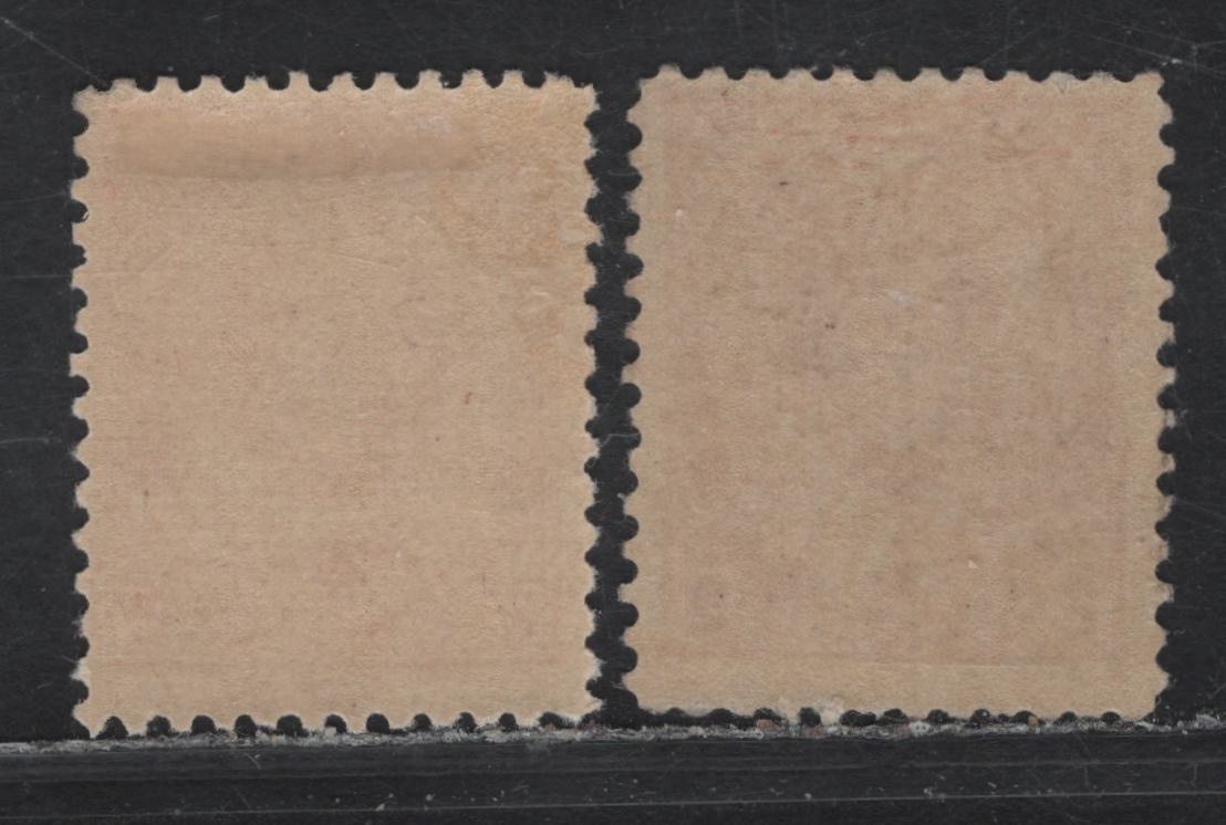 Lot 56 (C) Canada #90i 2c Rose Carmine & Pale Rose Carmine King Edward VII, 1903-1908 King Edward VII Issue, 2 FOG Singles, Papers ABN-B & ABN-YY, Perfs 12x11.9 & 12