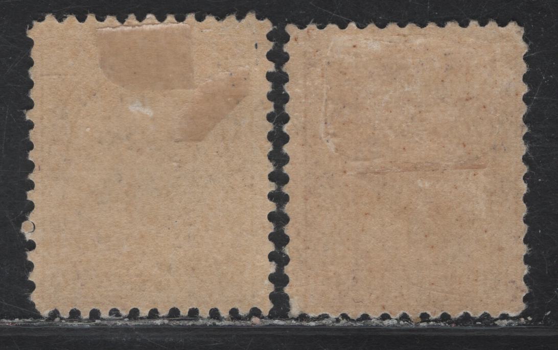 Lot 182 (C) Canada #116a 10c Blackish Plum & Pale Plum King George V, 1911-1925 Admiral Issue, 2 FOG Singles, Paper ABN-A, Normal Frameline, Perfs 11.9 & 11.9x12, Early Printings.