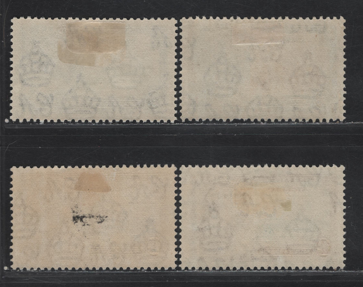 Lot 225 (C) Nigeria SG#30-33 1.5d - 1/- Ultramarine & Gray -Slate & Purple KGV & Windsor Castle, 1935 Silver Jubilee Issue, 4 VFOG Singles, Basic Hinged Set
