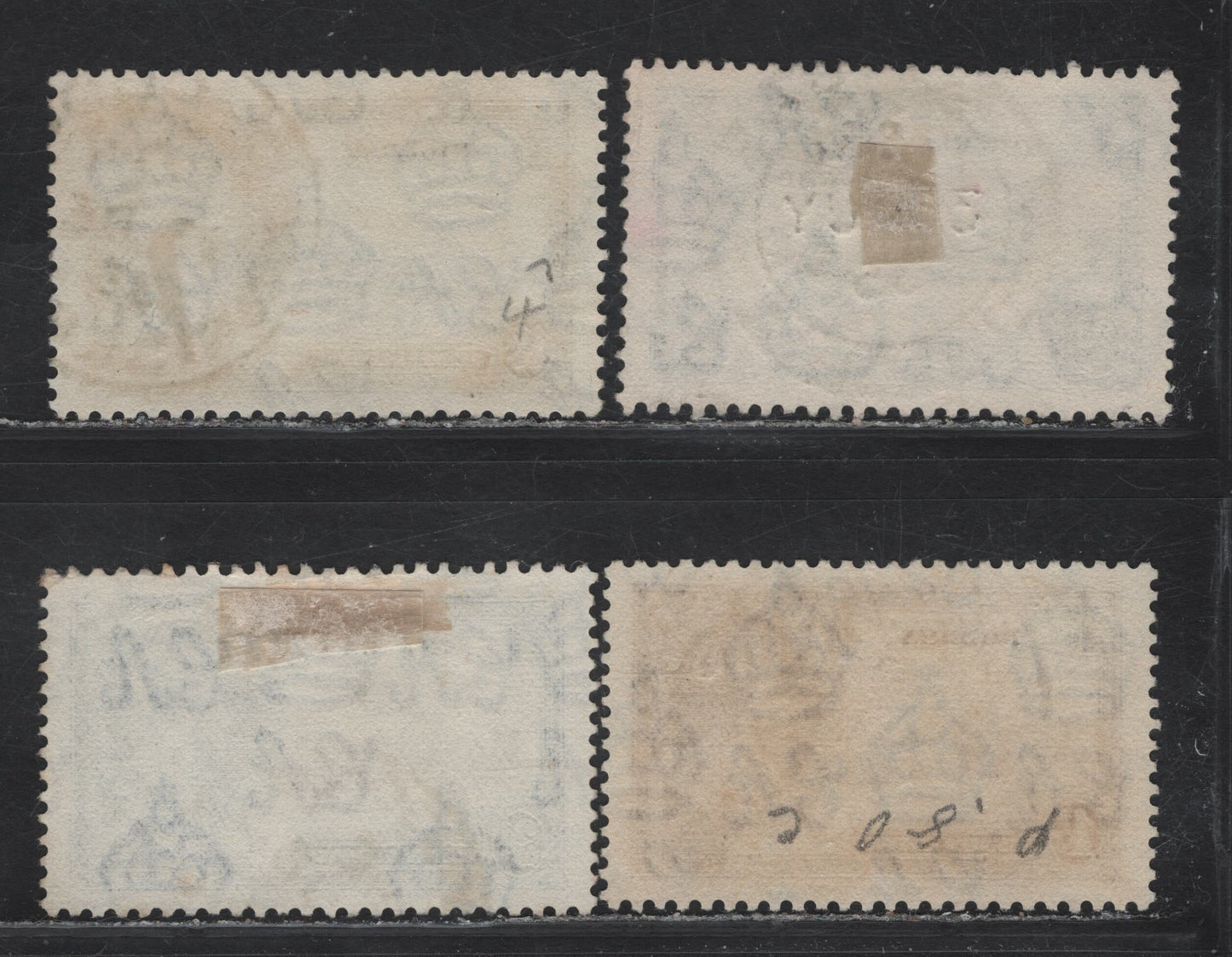 Nigeria SG#30-33 1.5d - 1/- Ultramarine & Gray -Slate & Purple KGV & Windsor Castle, 1935 Silver Jubilee Issue, 4 Very Fine Used Singles