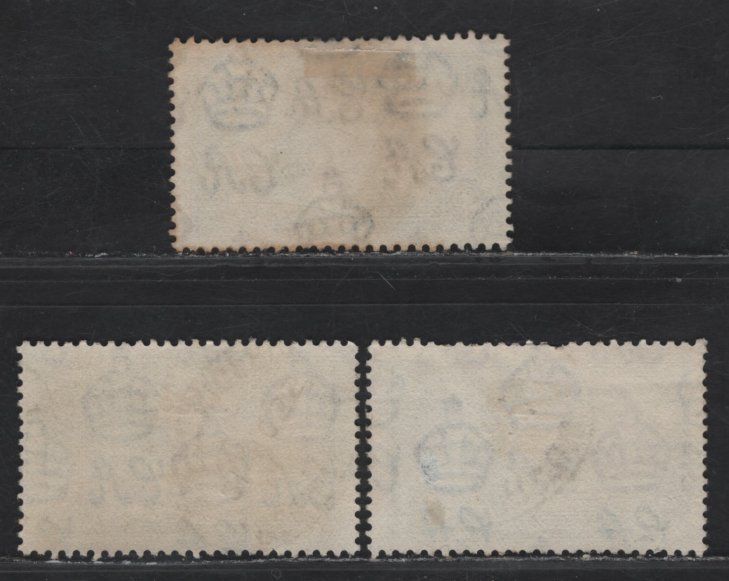 Lot 242 Nigeria SG#32 3d Reddish Brown & Deep Blue KGV & Windsor Castle, 1935 Silver Jubilee Issue, 3 Fine/Very Fine Used Singles, Three Different Town/Village Cancels