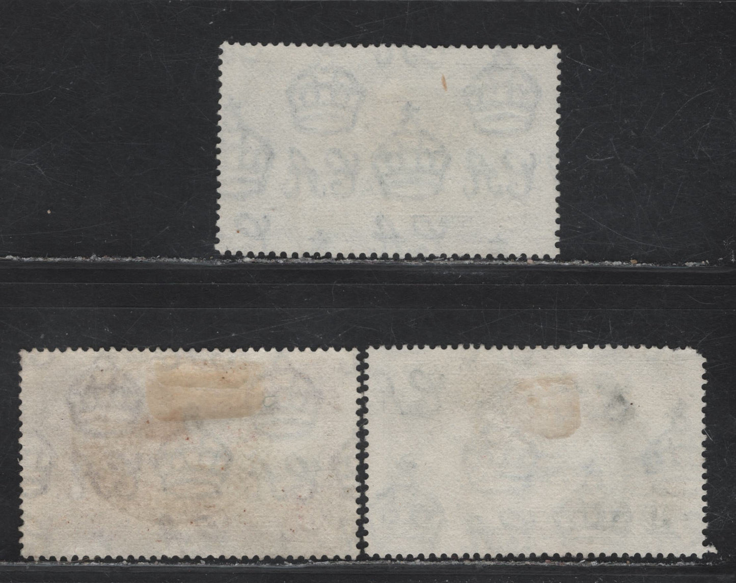 Lot 264 (C) Northern Rhodesia SG#18-19, 21 1d - 6d Light Blue & Olive Green - Slate & Purple KGV & Windsor Castle, 1935 Silver Jubilee Issue, 3 Fine/Very Fine Used Singles