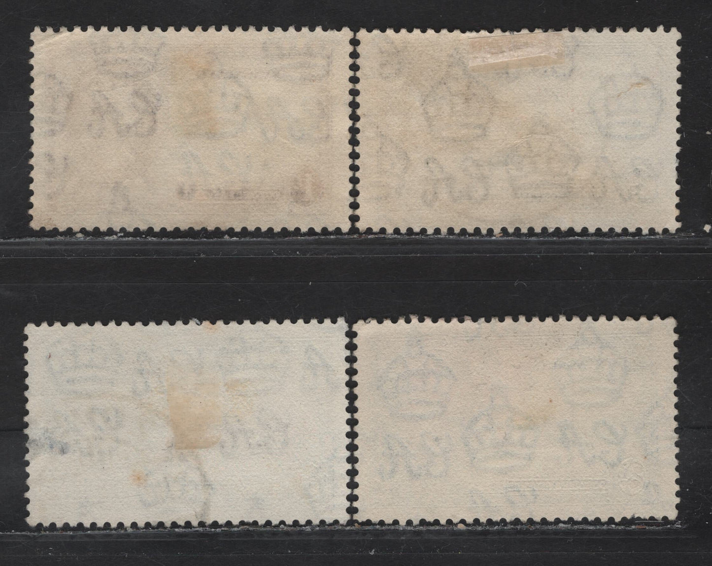 Lot 268 Nyasaland SG#123-126 1d - 1/- Ultramarine & Gray - Slate & Purple KGV & Windsor Castle, 1935 Silver Jubilee Issue, 4 Fine/Very Fine Used Singles