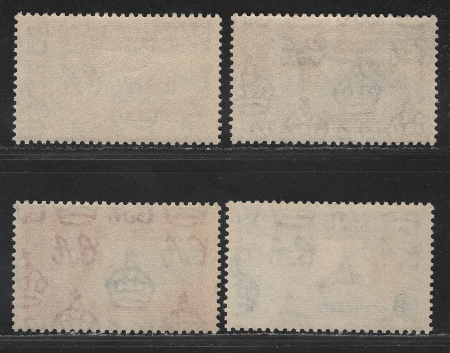 Lot 295 (C) Somaliland Protectorate SG#86-89 1a - 1r Deep Blue & Scarlet - Slate & Purple KGV & Windsor Castle, 1935 Silver Jubilee Issue, 4 VFNH Singles