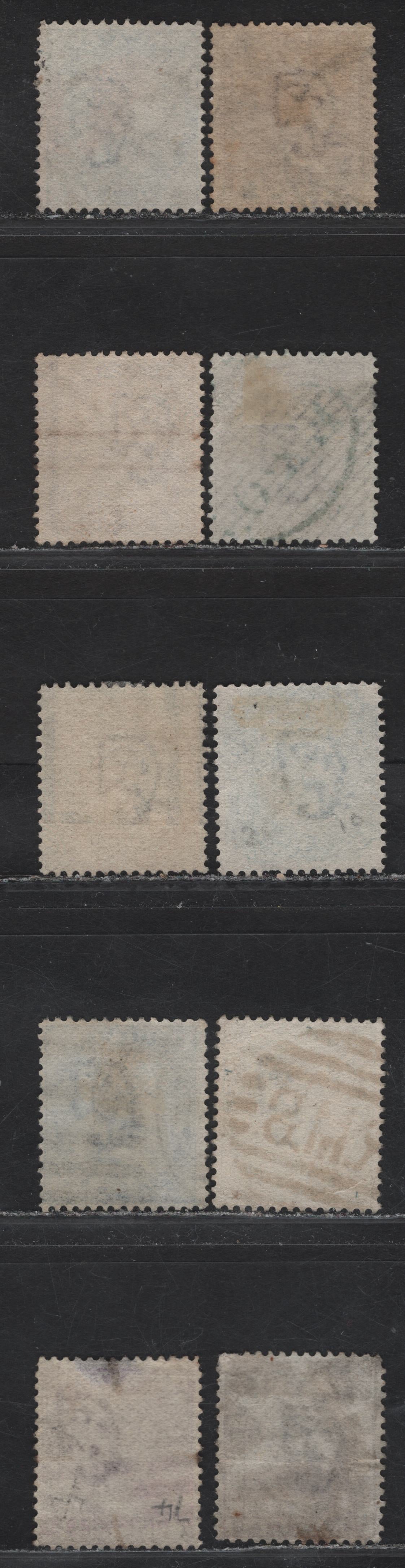 Lot 63 (C) India SG#54-56, 58-59, 61, 69, 75, 77, 81 1/2a - 6a Blue - Pale Brown Queen Victoria, 1856-1864 Queen Victoria Keyplates Issue, 10 Good - Very Fine Used Singles, Elephants Head Wmks