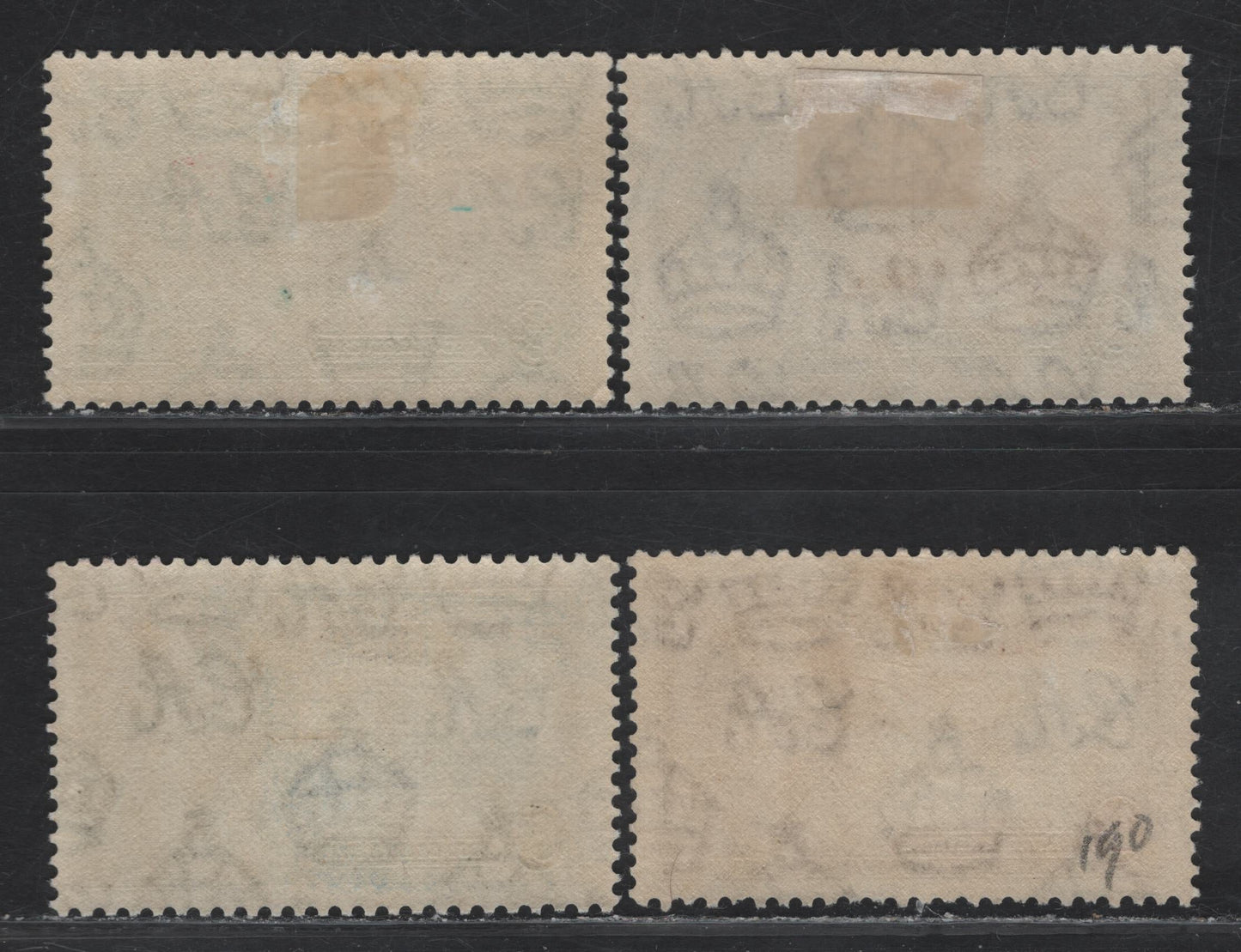 Turks & Caicos SG#187-190 1/2d - 1/- Black & Green - Slate & Purple KGV & Windsor Castle, 1935 Silver Jubilee Issue, 4 VFOG Singles