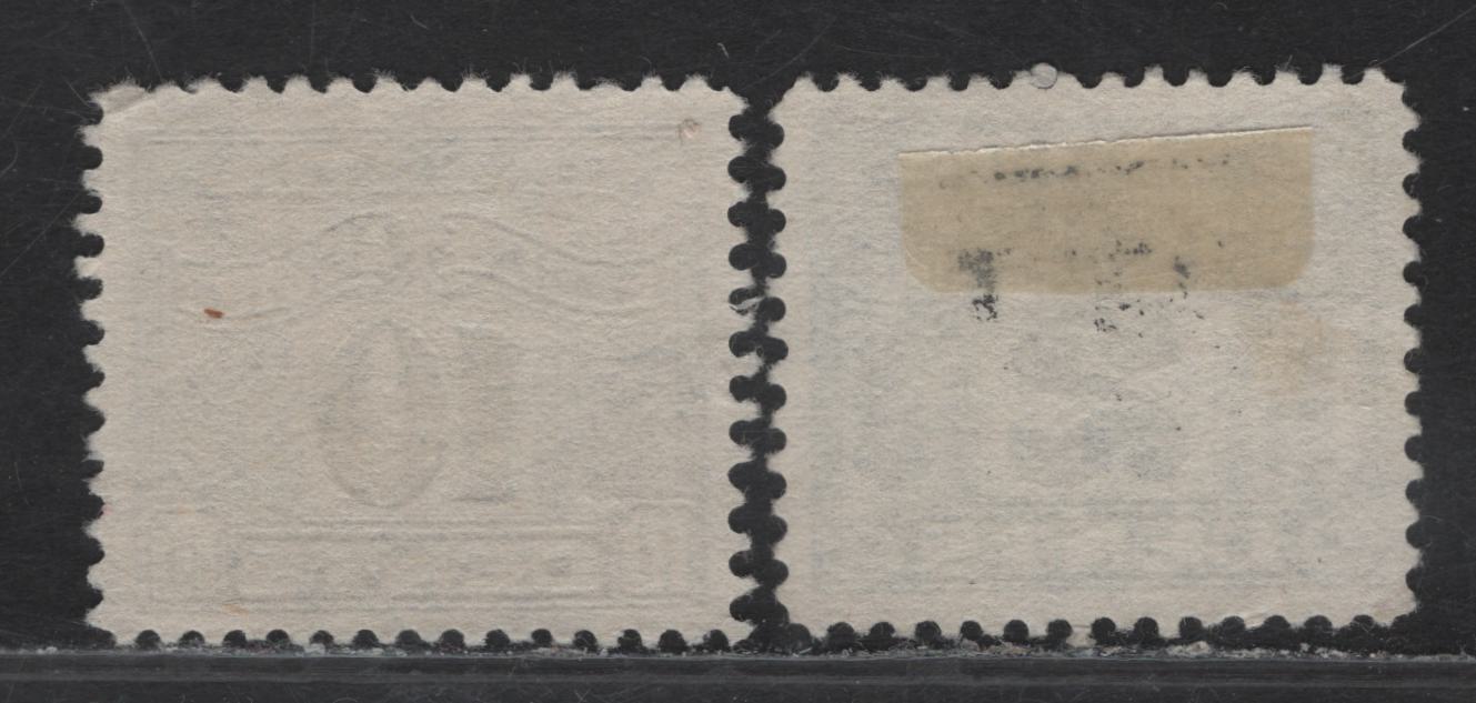 Lot 171 Canada Van Dam#FC36, FX42 2c - 10c Blue Numeral, 1915-1928 Two Leaf Excise Tax Issue, 2 Very Fine Unused Singles