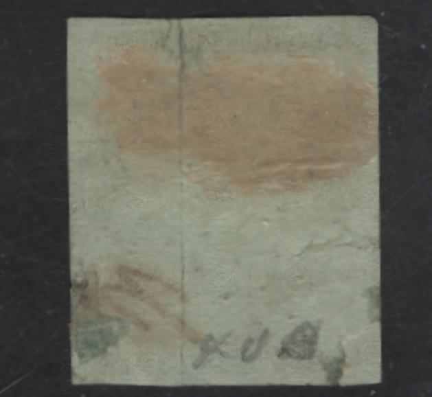 Lot 1A France #2 15c Green on Greenish Ceres, 1849-1850 Ceres Heads Imperf Issue, A Poor Used Imperf Single, Presentable, Fine Appearing But Faulty Example, Four Clear But Close Margins With Extensive Faults