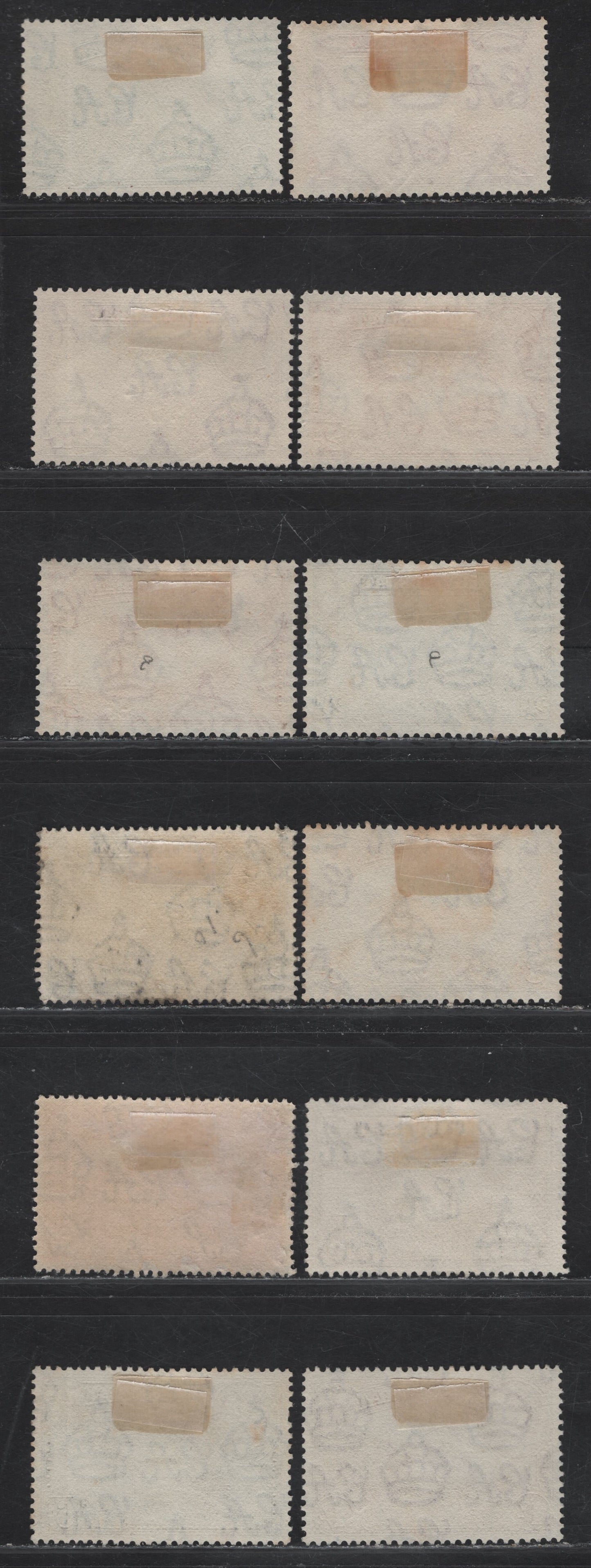 Lot 57 Montserrat (C) SG#101-105, 105a, 106, 106ab, 107-a, 108 1/2d - 1/- Blue Green - Lake King George VI, 1938-1948 KGVI Pictorial Issue, 12 Very Fine Used Singles, Perfs 13 & 14, Includes 2 Slightly Different Shades of 2d Perf 13