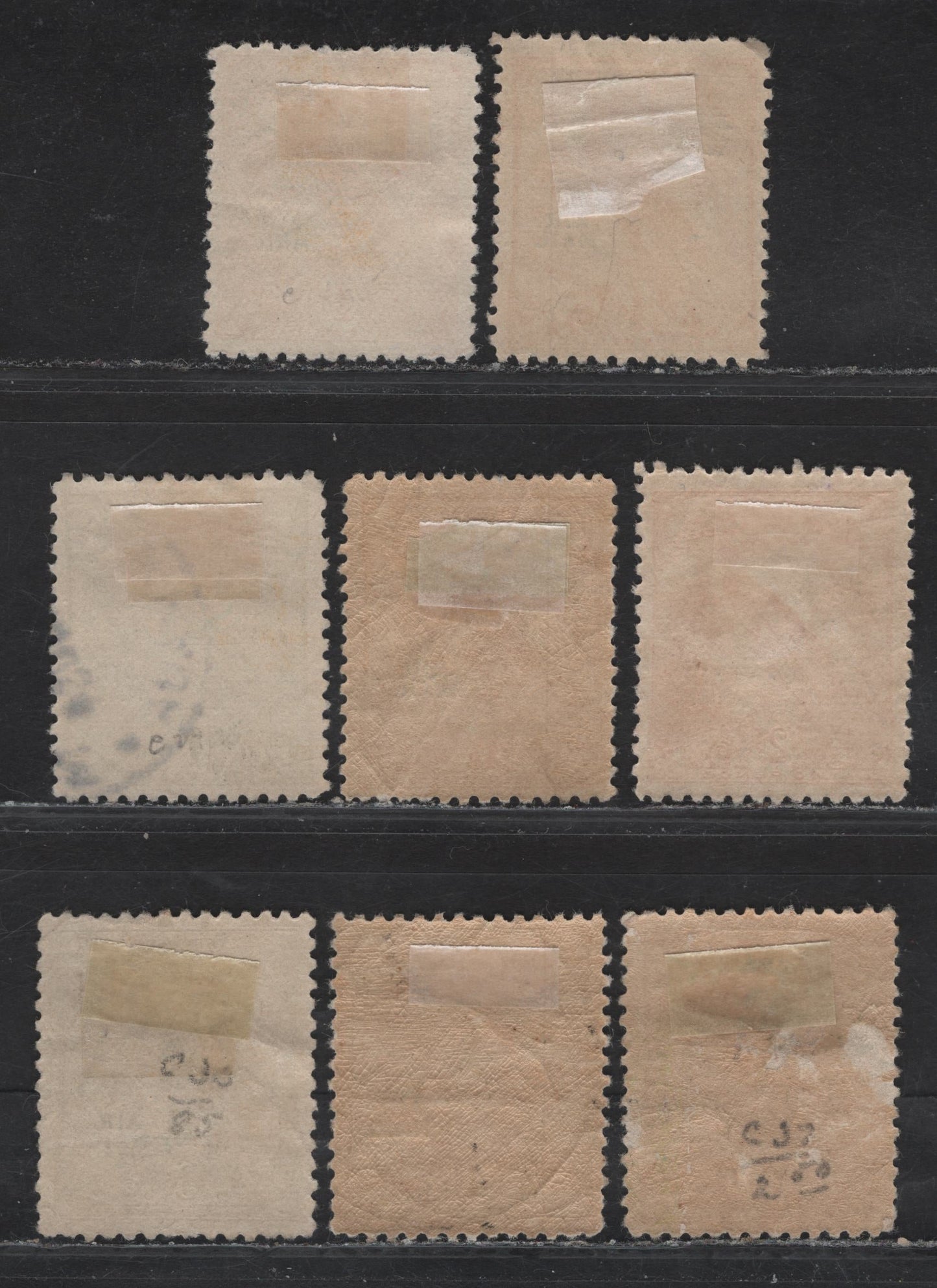 Lot 64 New Guinea (C) SG#163, 190-195, 197 1/2d - 6d 1/2d - 6d Orange - Bistre Brown, 1931-1934 Bird of Paradise Airmail Issue, 8 Fine/Very Fine Used Singles