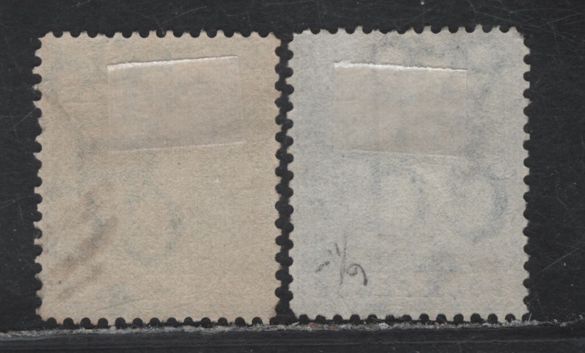Lot 68 St Christopher (C) SG#8, 9 4d - 6d Blue - Green Queen Victoria, 1870-1882 Queen Victoria Issue, 2 Very Fine Used Singles, Crown CC Wmk