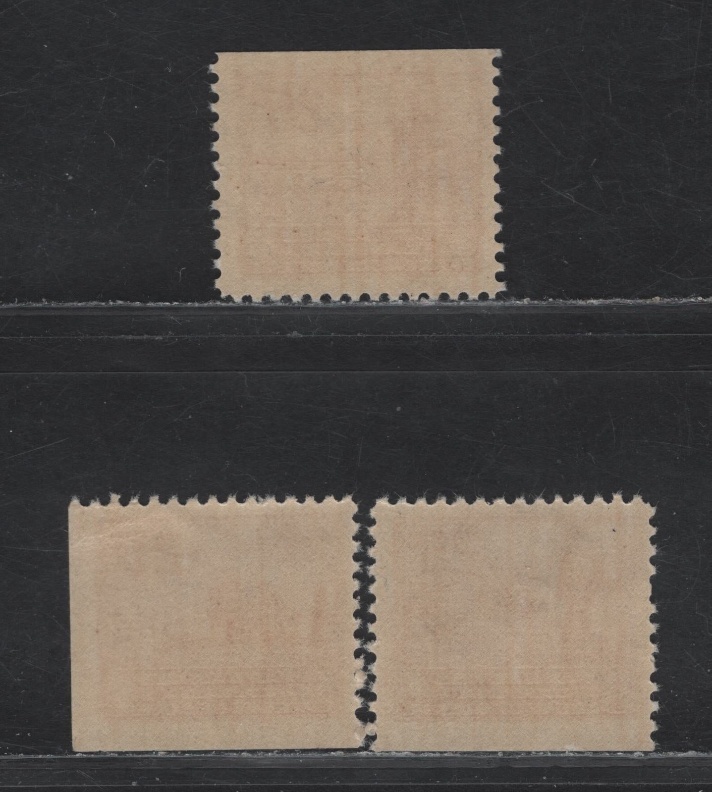 Lot 113 Canada (C) Van Dam#FWS7, FWS13-14 25c Carmine Rose Military, 1940-1941 War Savings Issue, 3 FNH Singles