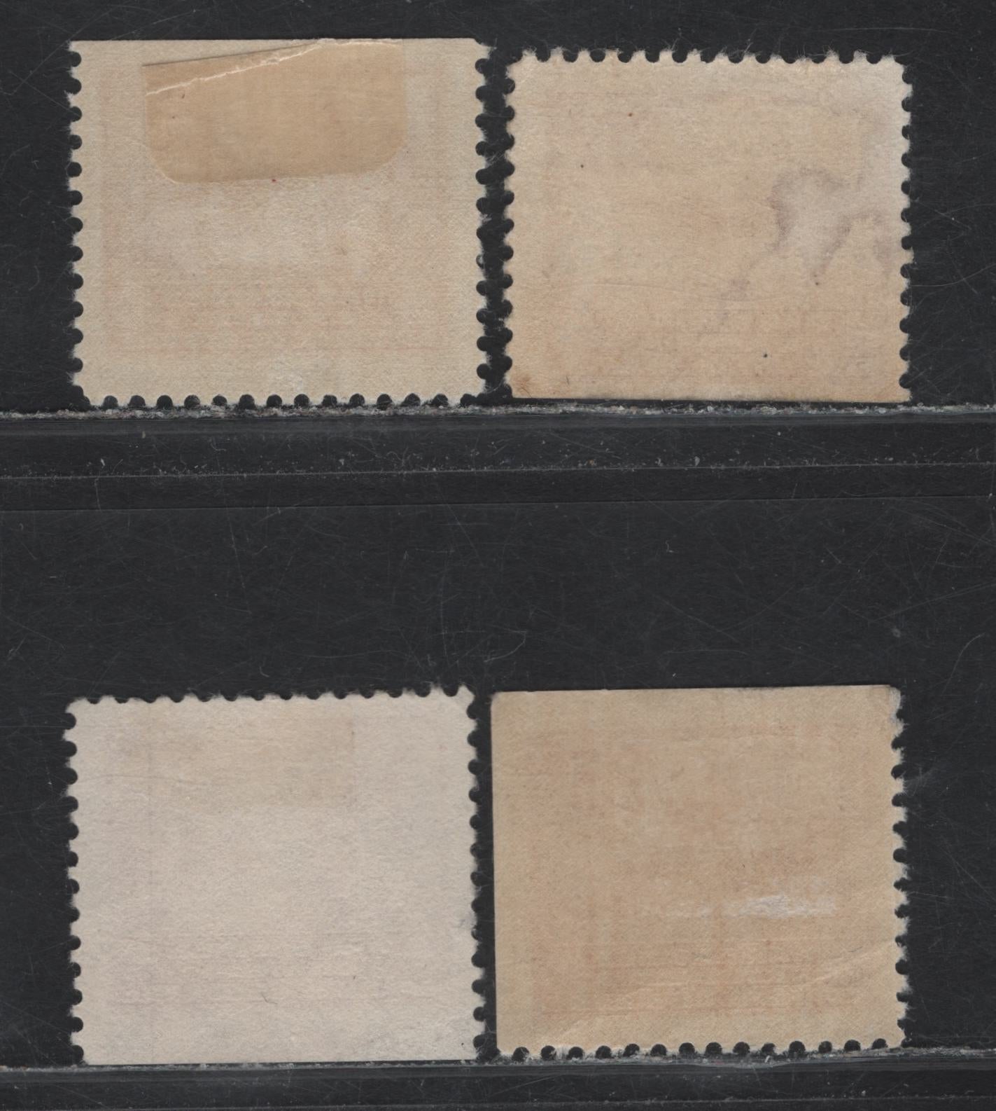 Lot 114 Canada (C) Van Dam#FWS8, FWS11-12, FWS14 25c Carmine Rose Military, 1940-1941 War Savings Issue, 4 F/VFOG Singles