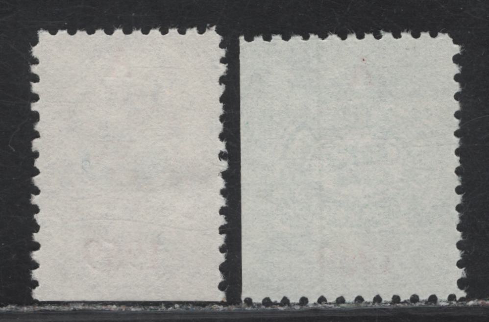 Lot 149 Canada (C) Van Dam#TBT151, TBT152 5c - 25c Yellow - Blue Numeral, 1907-1959 Bell Telephone Company Small Telephone Franks Issue, 2 Fine/Very Fine Unused Singles