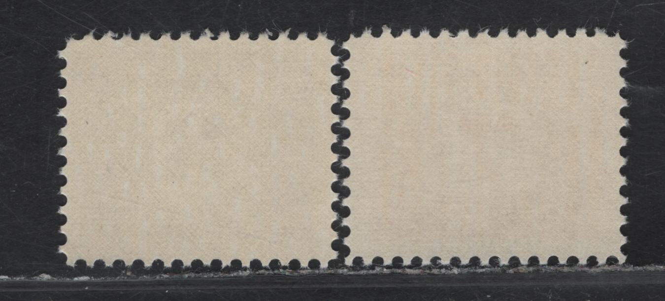 Lot 167 Canada Van Dam#FPS43 & FPS47 3c - 7c Purple - Orange Numeral, 1967 Third Postal Scrip Issue, 2 VFNH Singles, DF1 Paper
