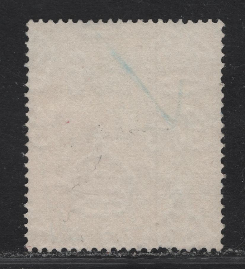 Lot 200 Bermuda (C) SG#120d 12/6 Gray & Yellow King George VI, 1938-1953 KGVI High Value Keyplate Issue, A Fine Used Single, Perf 14, 1947 Printing, Fiscal Cancel.