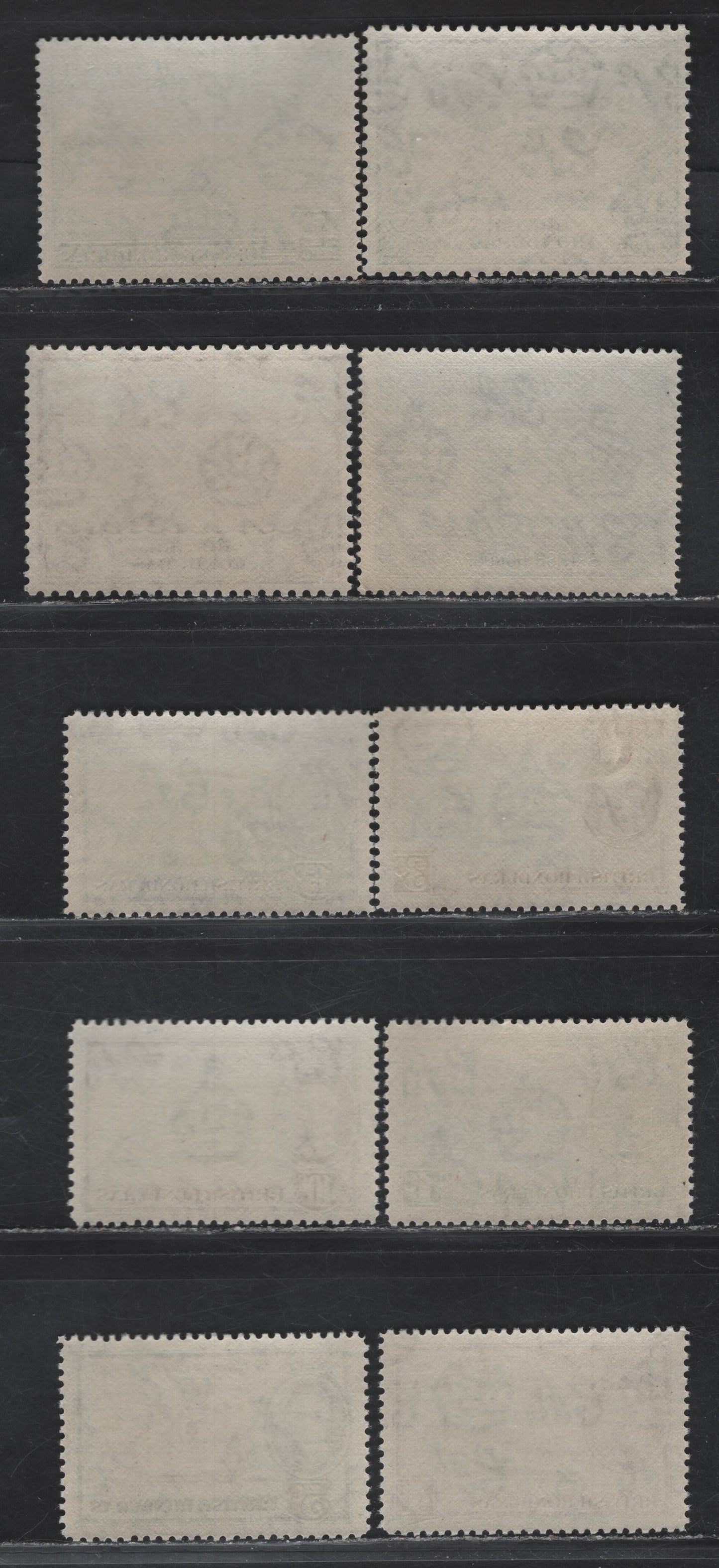 Lot 215 British Honduras (C) SG#166-175 1c - 25c Ultramarine & Green - Blue St Georges Cay - Monument, 1949 S Georges Cay & UPU Issues, 10 VFNH Singles, Some Wrinkles On 167