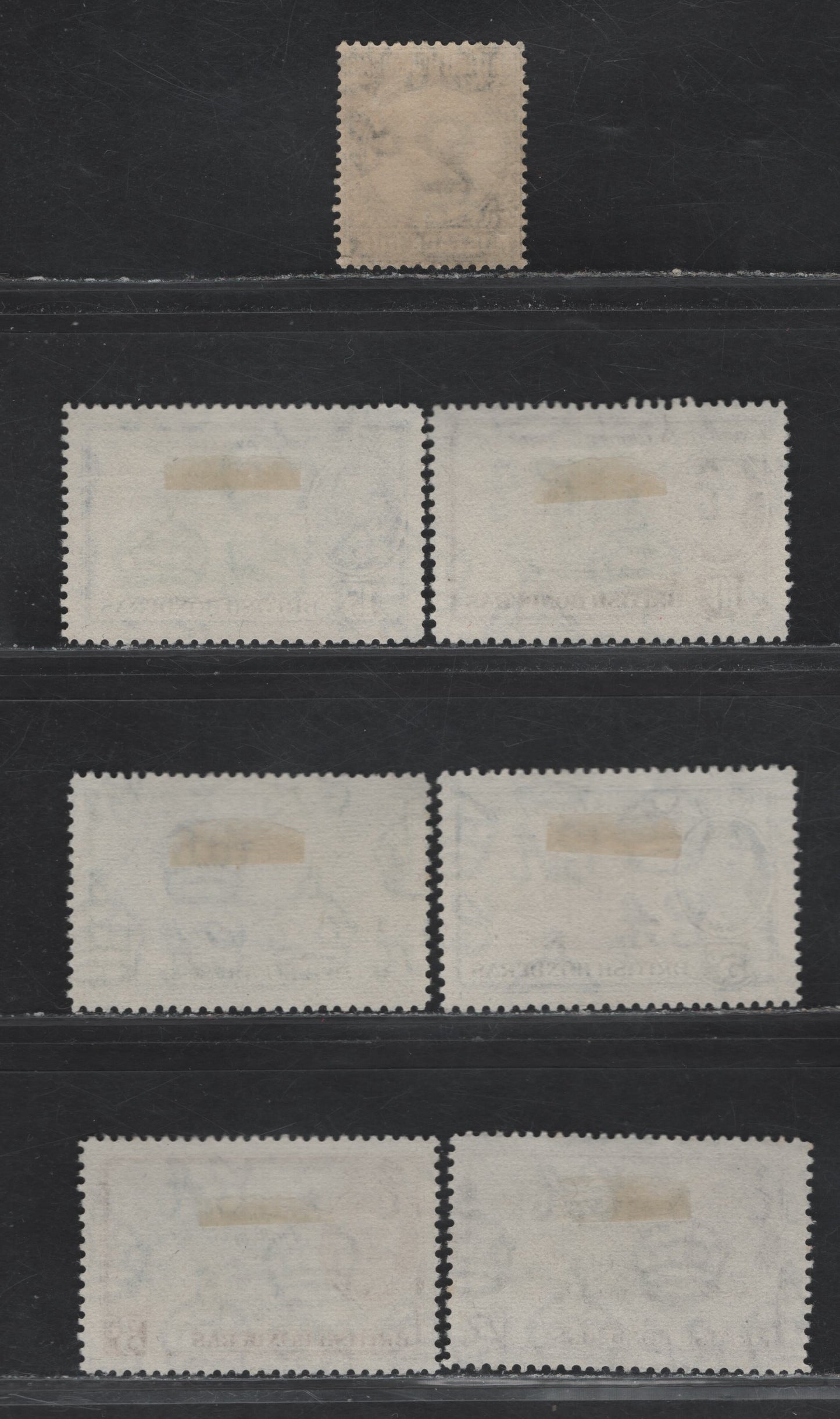 Lot 216 British Honduras (C) SG#166-171, D2 2c - 15c Black - Emerald & Ultramarine St Georges Cay - Numeral, 1949 St Georges Cay & Postage Due Issues, 7 Very Fine Used Singles
