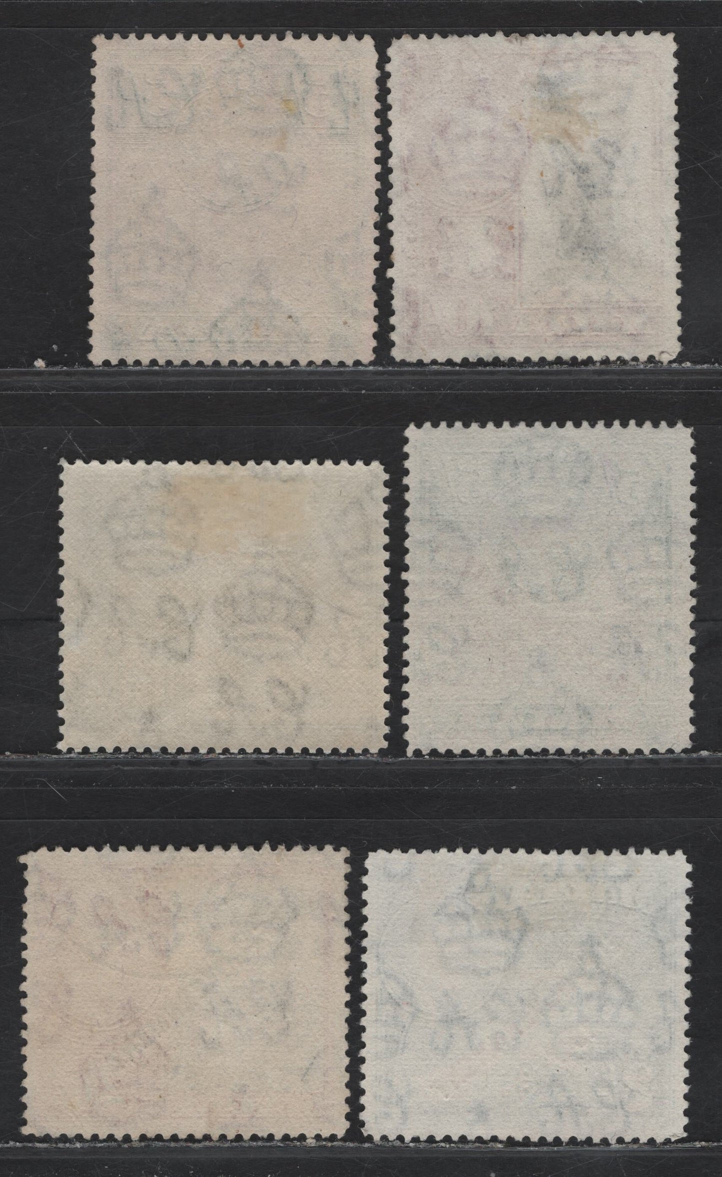 Lot 240 Malta (C) SG#227, 230, 231, 245-247 1/6 - 10/- Black & Olive Green - Black & Carmine King George VI, 1938-1953 KGVI Definitive Issues, 6 Fine/Very Fine Used Singles