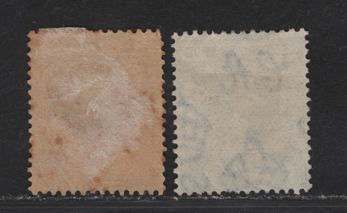 Leeward islands (C) SG#85-86 2.5d - 6d Bright Blue - Dull & Bright Blue King George V, 1931-1932 KGV Imperium Keyplate Issue, 2 Fine/Very Fine Used Singles, Multiple Script CA Wmk