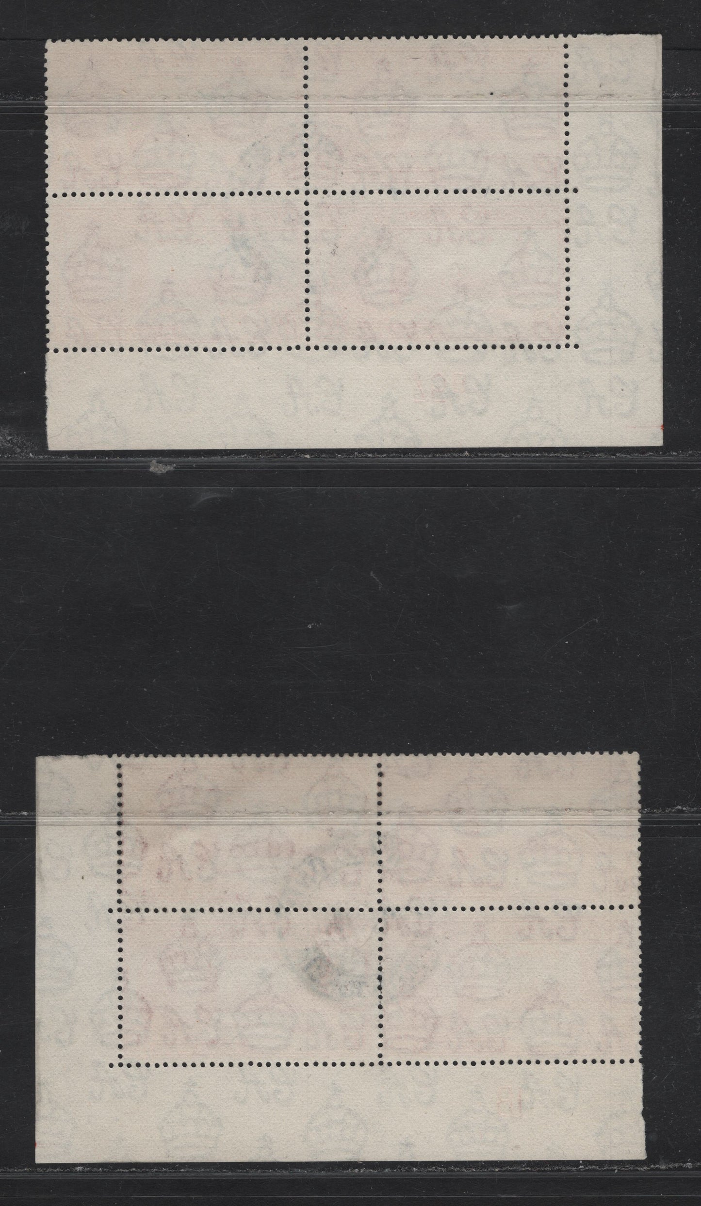 Lot 272 Northern Rhodesia (C) SG#46a 1.5d Red Orange Victory, 1946 Victory Issue, A Fine/Very Fine Used Blocks of 4, Plate 1B & 75B, 1947 Livingstone CDS Cancels