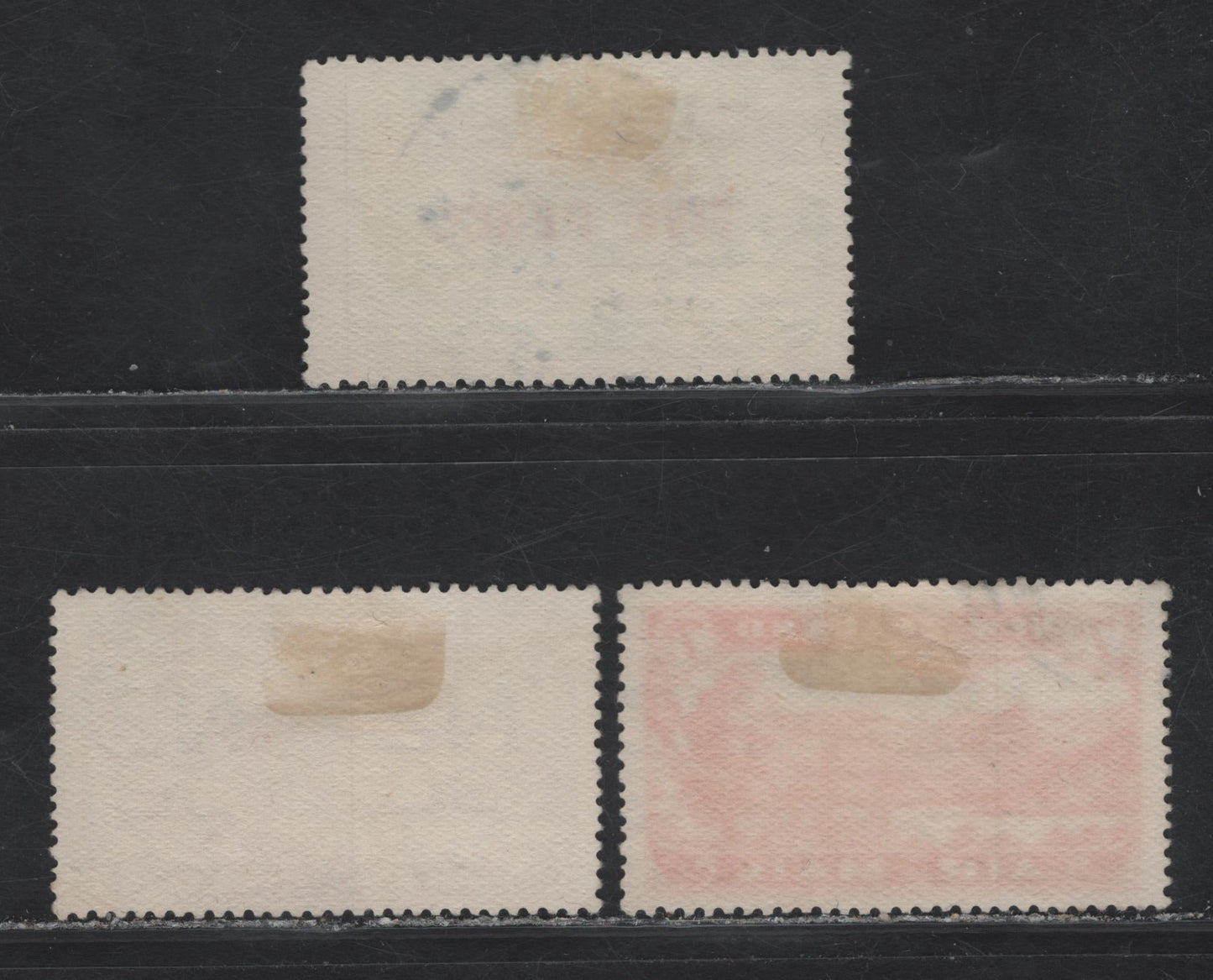 Lot 312 New Zealand (C) SG#549-551 4d - 5d on 3d Blackish Purple - Green New Zealand Lake Scenery, 1931-1935 Airmail Issue, 3 Fine/Very Fine Used Singles