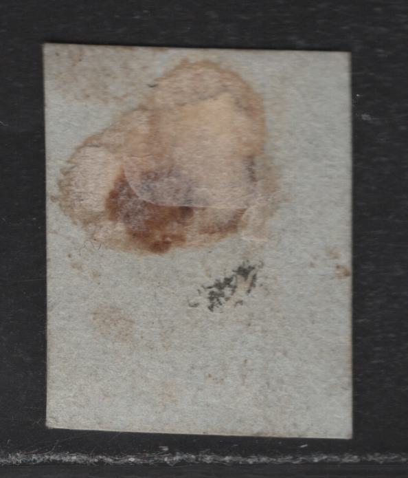 Lot 346 Switzerland SC#7c 5r Greenish Blue, Black & Red Rayon Cross, 1850 Rayon District Cross Issue, An Ungraded Used Single, Severely Faulty Example Rebacked On Thick Card