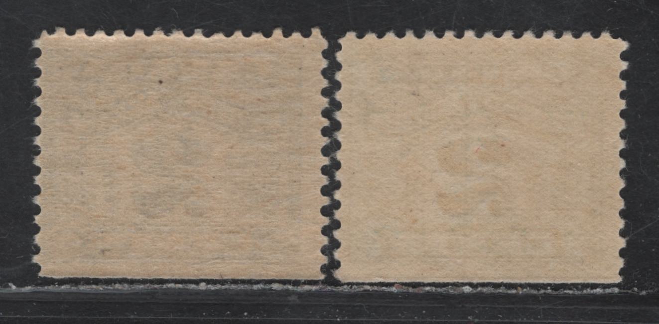 Lot 81 Canada Van Dam#FX36 2c Light Blue -Dark Blue Two Leaf, 1915-1928 Two Leaf Excise Tax Issue, 2 FNH Singles, Wet (Light Blue) & Dry (Dark Blue) Printings
