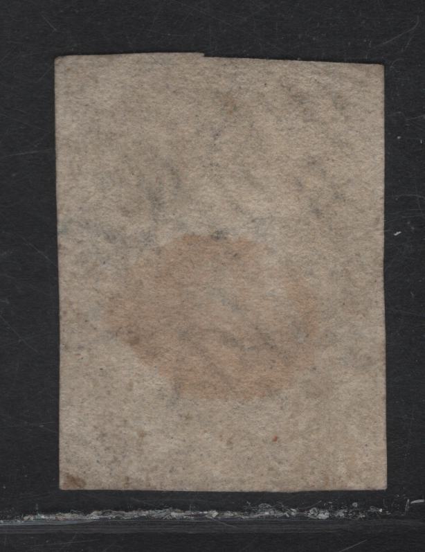 Lot 183 Ceylon (C) SG#10 1/- Slate Violet Queen Victoria, 1857-1859 Imperf Courbould Heads Issue, A Fine Used Single, Large Star Wmk, Full Margins At Left & Right Top & Bottom Margins, Clear To Just Touching.