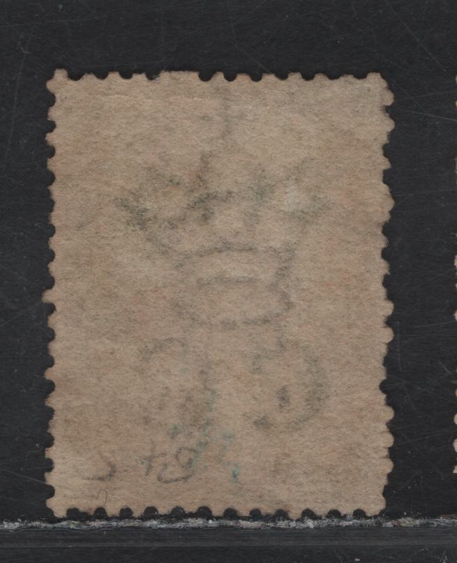 Lot 192 Ceylon (C) SG#66b 5d Olive Green Queen Victoria, 1867-1870 Courbould Heads Issue, A Fine Used Single, De La Rue Printing, 21.5mm Crown CC Wmk, Perf 12.5.
